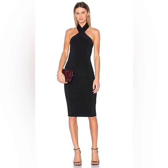Alexander Wang Body-Con Knit Halter Dress in Black Size Medium - Picture 1 of 16
